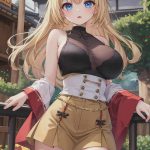 hình ảnh anime tóc vàng phong cách anime girl