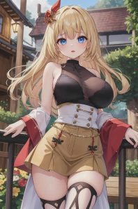 hình ảnh anime tóc vàng phong cách anime girl