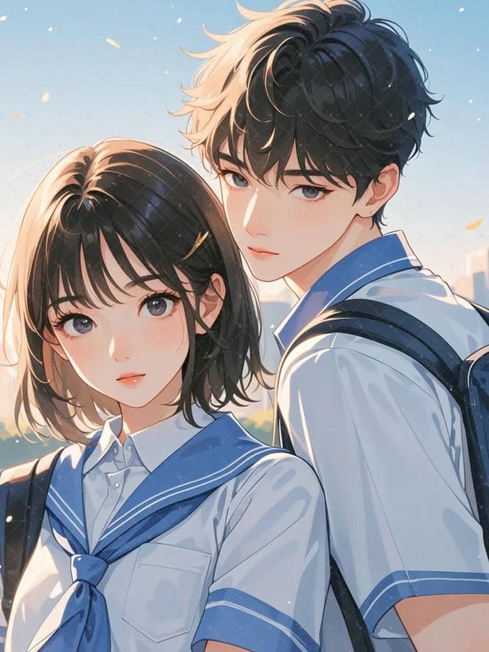 hình anime học sinh cute