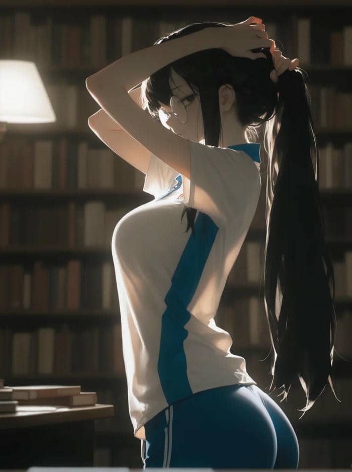 hình anime học sinh nữ to tròn