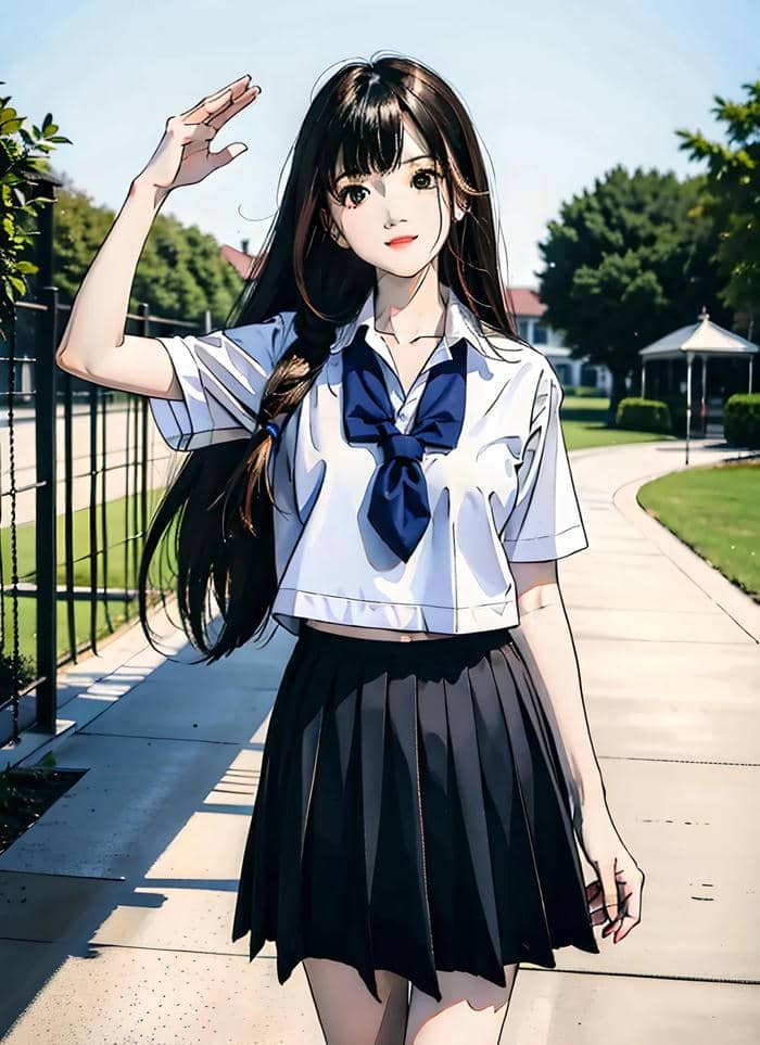 hình anime học sinh thư sinh