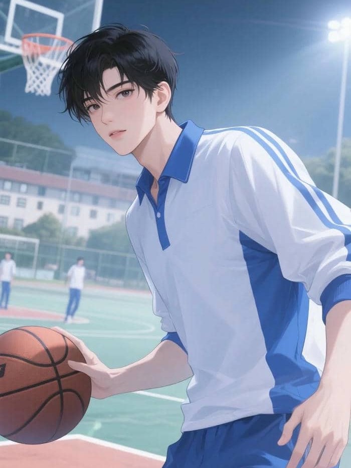 hình anime học sinh tóc 2 mái lãng tử