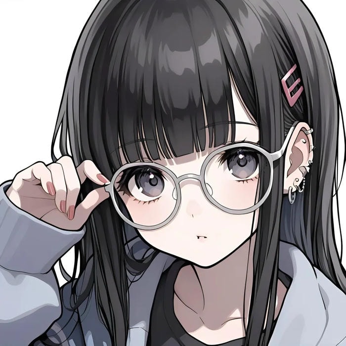 hình anime nhân vật đeo kính