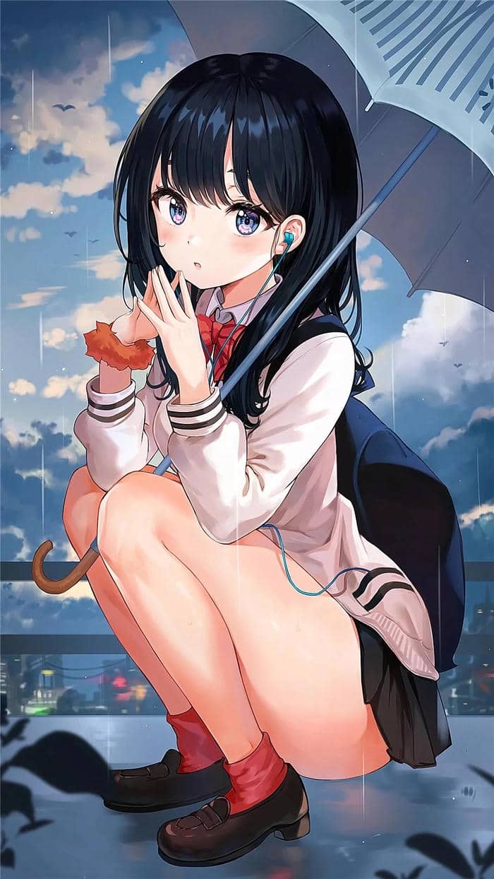 hình anime nữ cô đơn