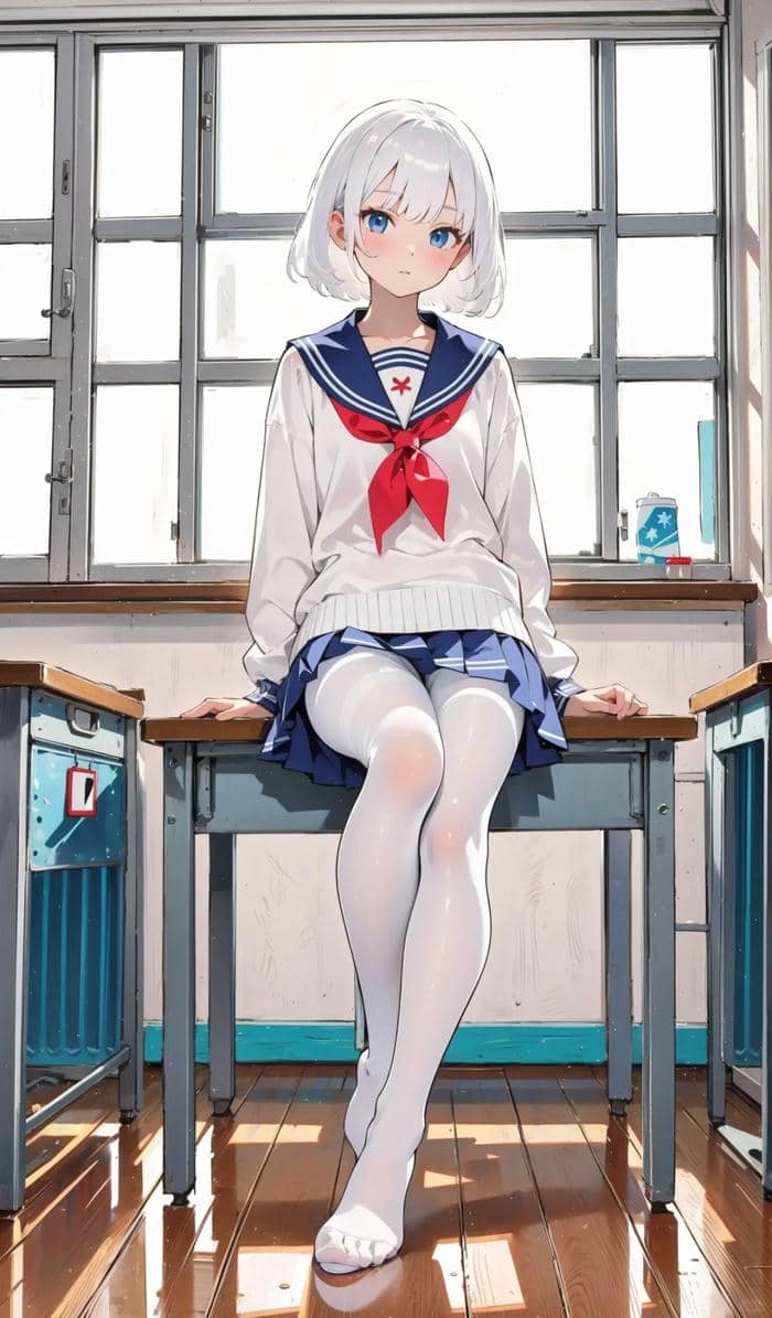 hình anime nữ học sinh anime art