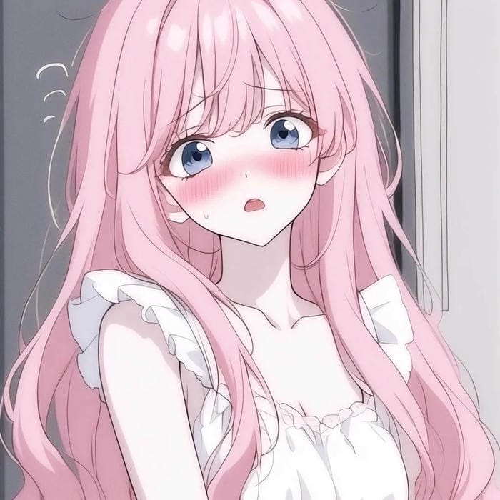 hình anime tóc hồng ngọt ngào