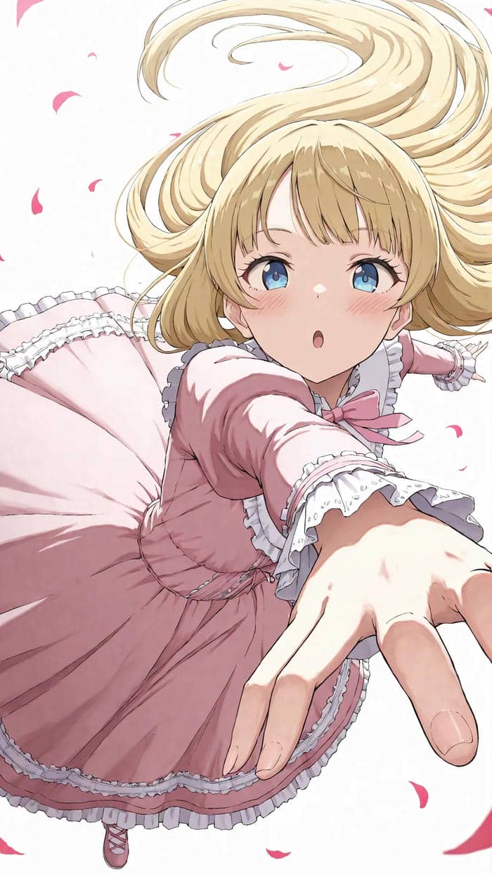 hình anime tóc vàng đẹp quyến rũ nữ tính