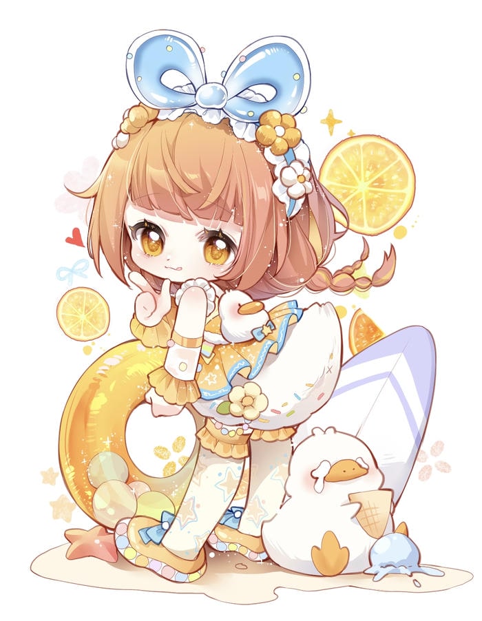 hình chibi nữ dịu dàng