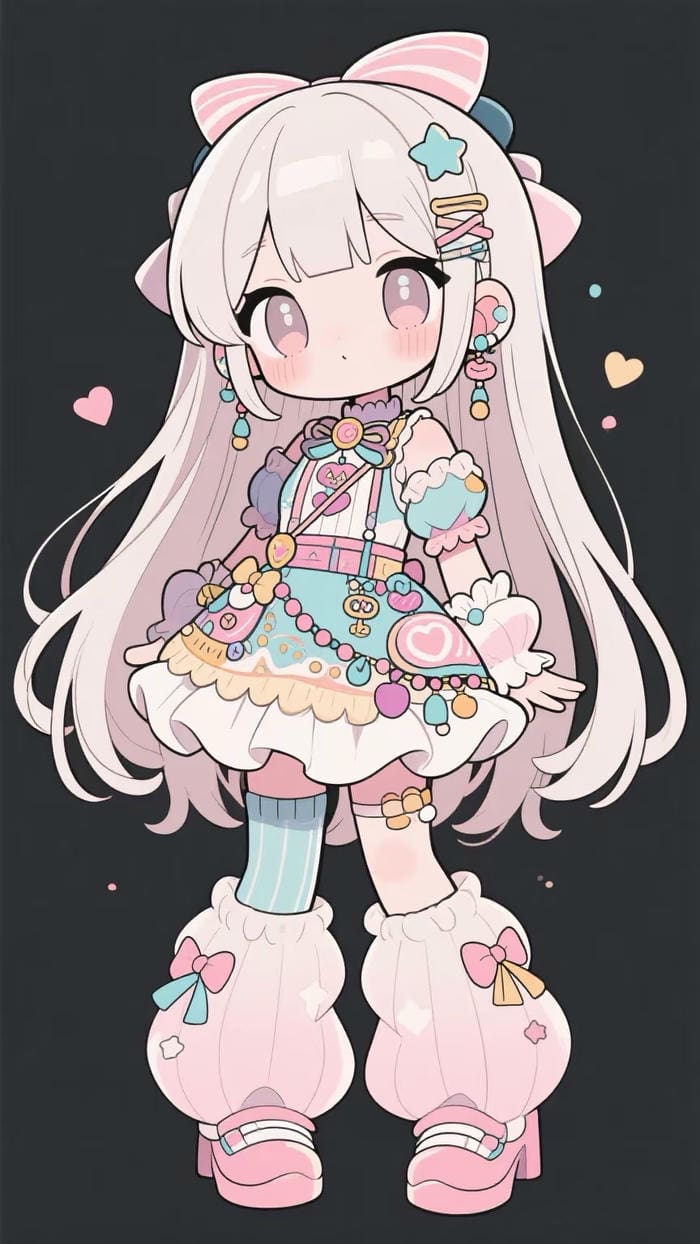 hình chibi nữ mắt to