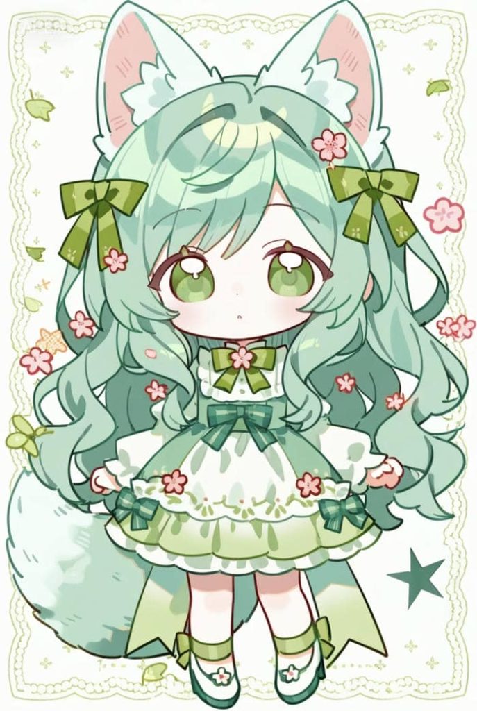 hình nền chibi cute mắt to