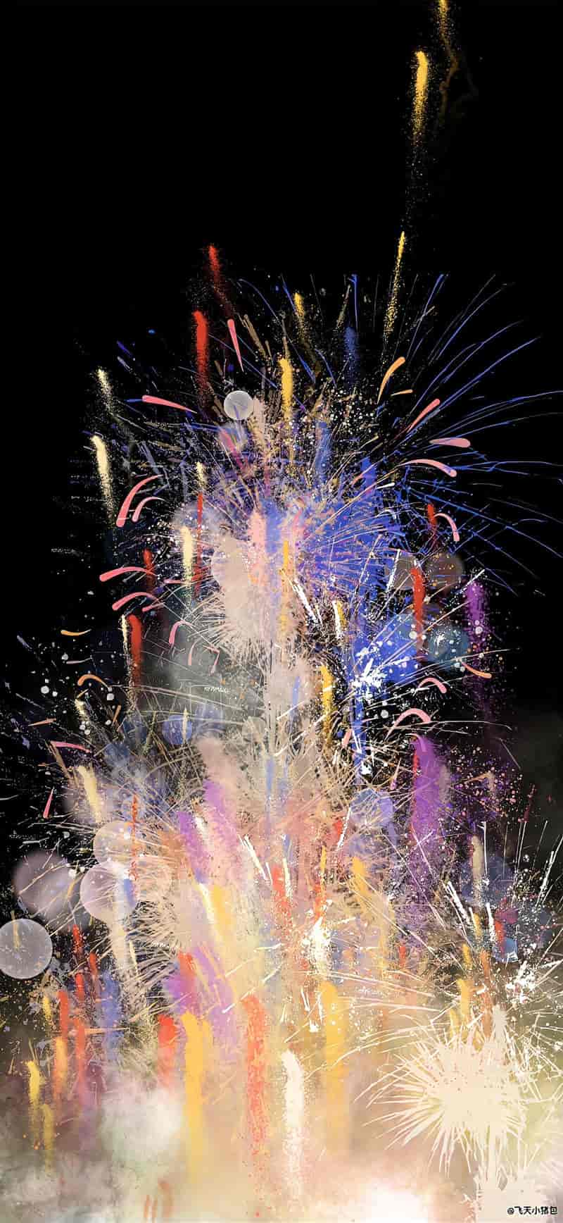 hình nền điện thoại pháo hoa rực rỡ
