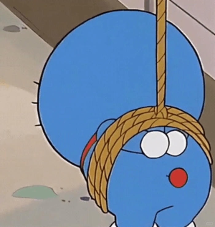 meme doraemon bị trói