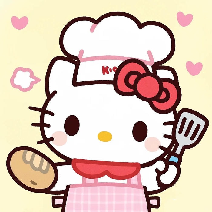 phong cách hoạt hình avatar hello kitty cute