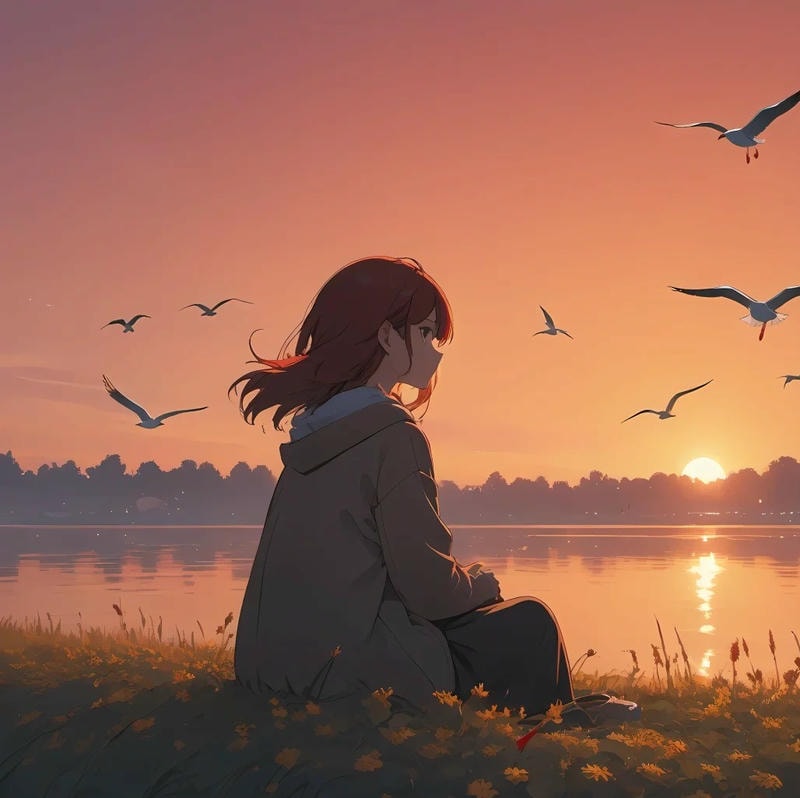 tâm trạng trầm qua hình ảnh avatar nữ anime