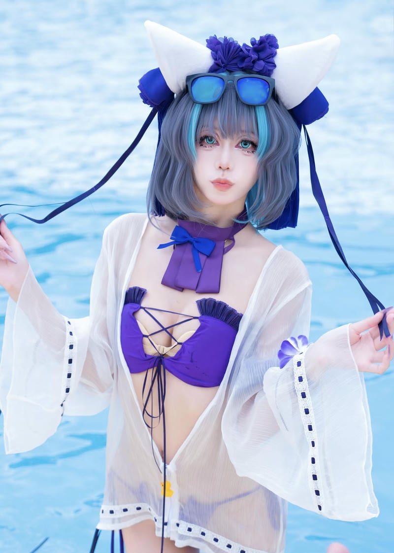 tạo hình anime mang vẻ quyến rũ trong bikini