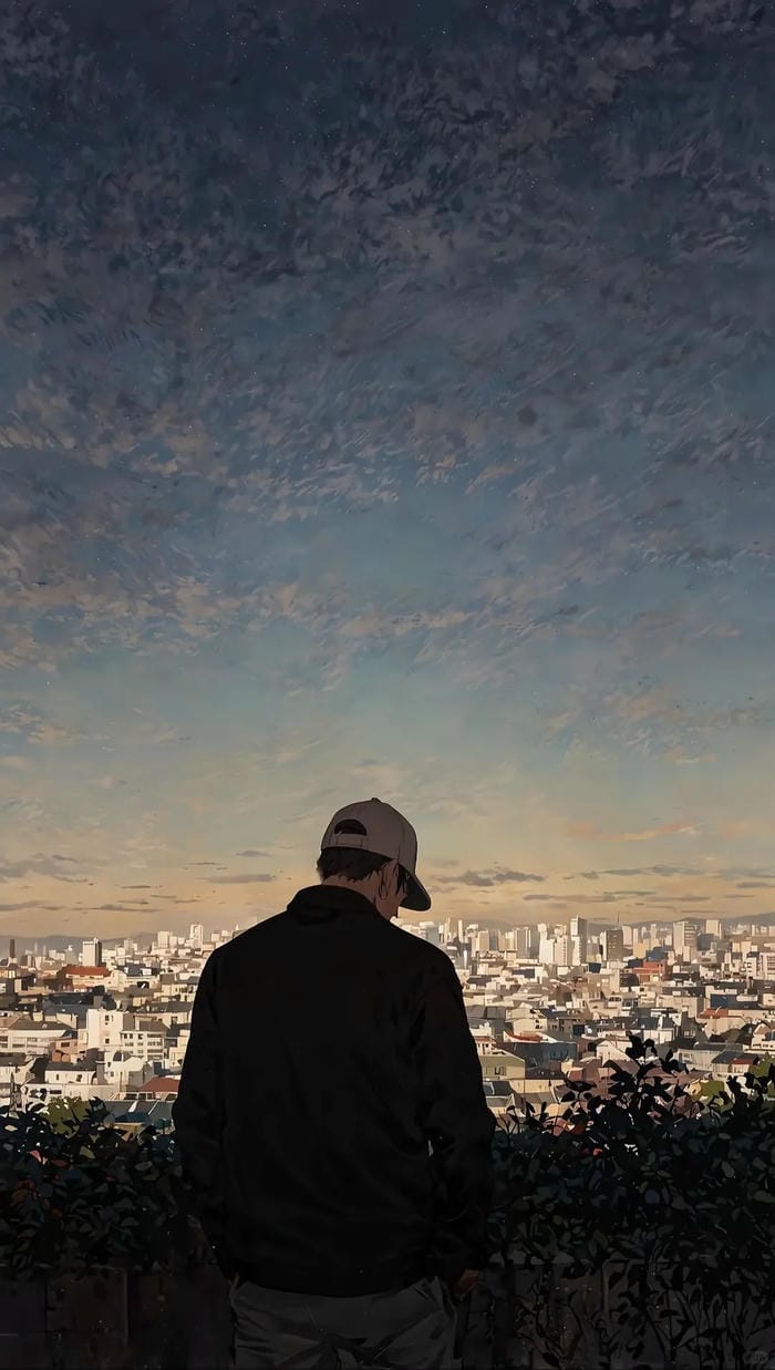 wallpaper anime nam đứng một mình