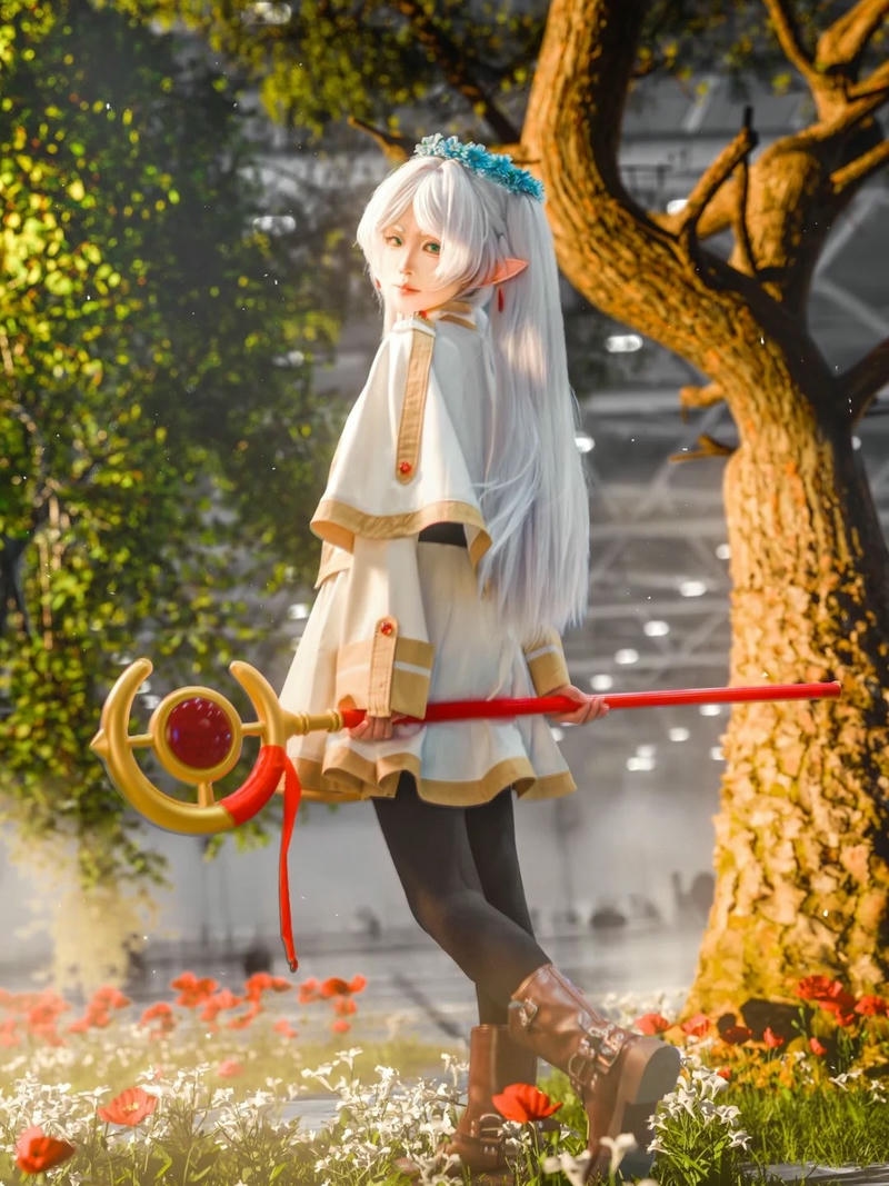 Cosplay ảnh frieren tái hiện tạo hình nguyên tác