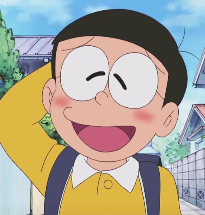 Nobita ảnh biểu cảm ngại ngùng cute