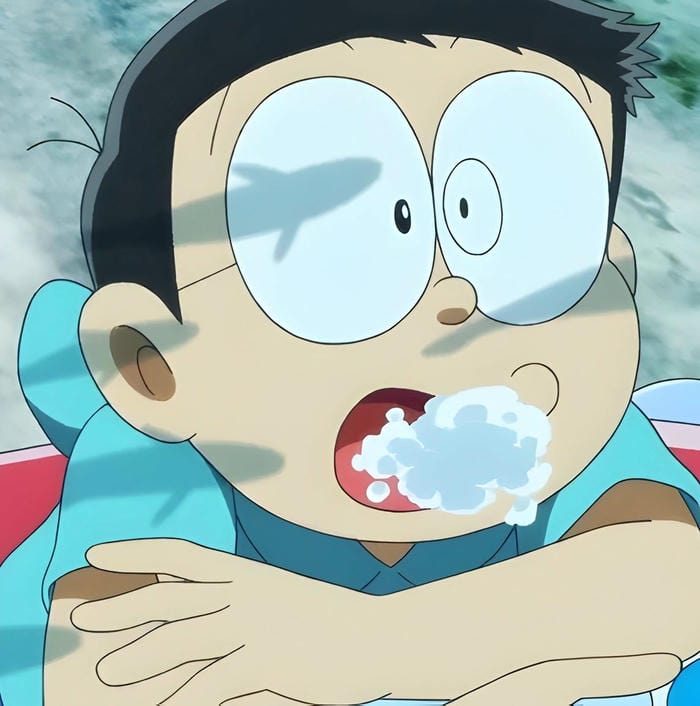 ảnh Nobita biểu cảm ngây ngô