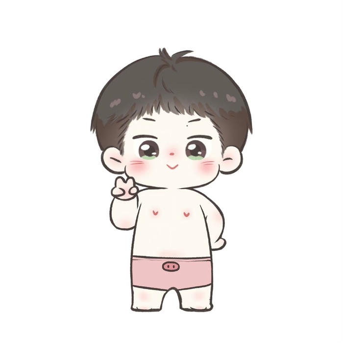 ảnh chibi bé trai mang cảm giác vui vẻ