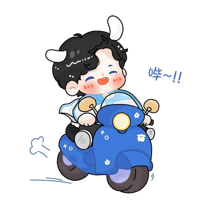 ảnh chibi bé trai thể hiện cá tính nhẹ nhàng