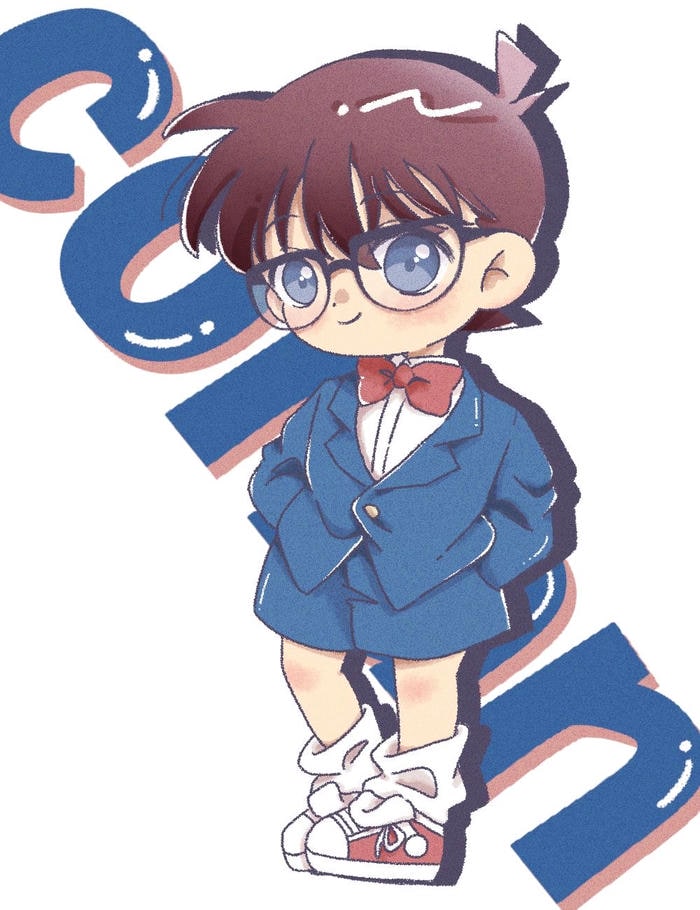 ảnh conan chibi cute tạo hình nhân vật thám tử