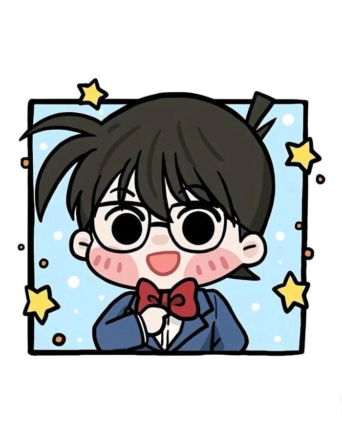 ảnh conan chibi cute thiết kế nhân vật Conan