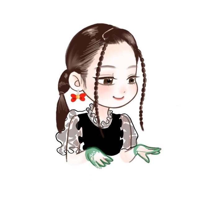 ảnh jennie chibi cột tóc cực keo lì