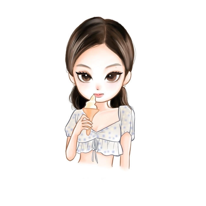 ảnh jennie chibi nhân vật nữ phiên bản chibi
