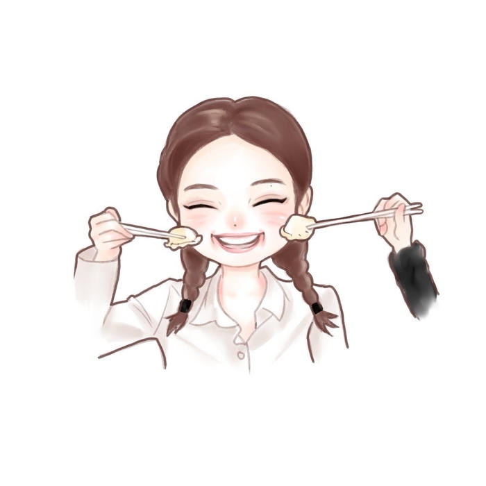 ảnh jennie chibi tạo hình đơn nhân vật
