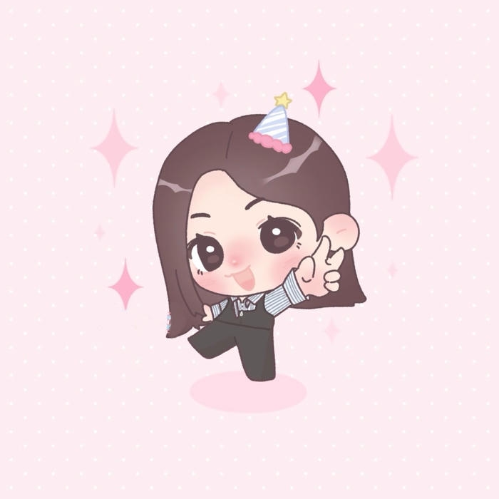 ảnh jisoo chibi ánh nhìn trong trẻo thân quen