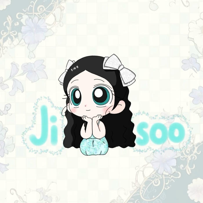 ảnh jisoo chibi đường nét tròn mượt dễ nhìn