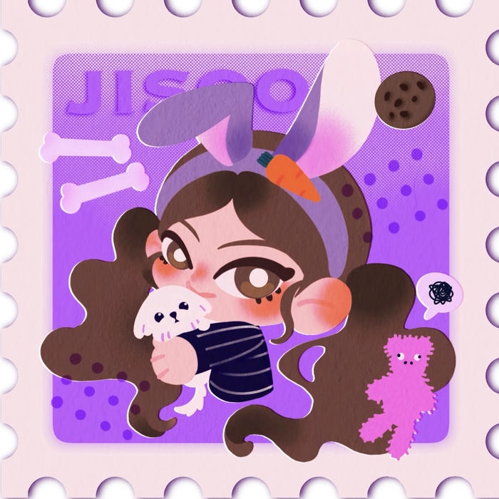 ảnh jisoo chibi tạo hình độc đáo bắt mắt