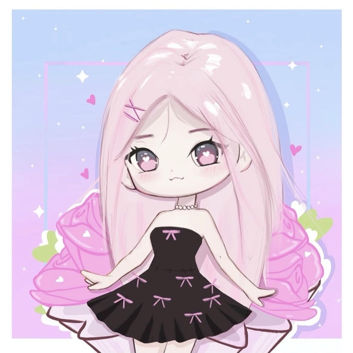 ảnh rose chibi phù hợp làm hình nền thiết bị