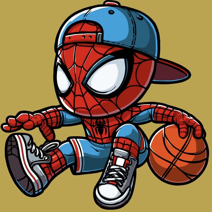 ảnh spider man chibi bộ đồ che kín toàn thân