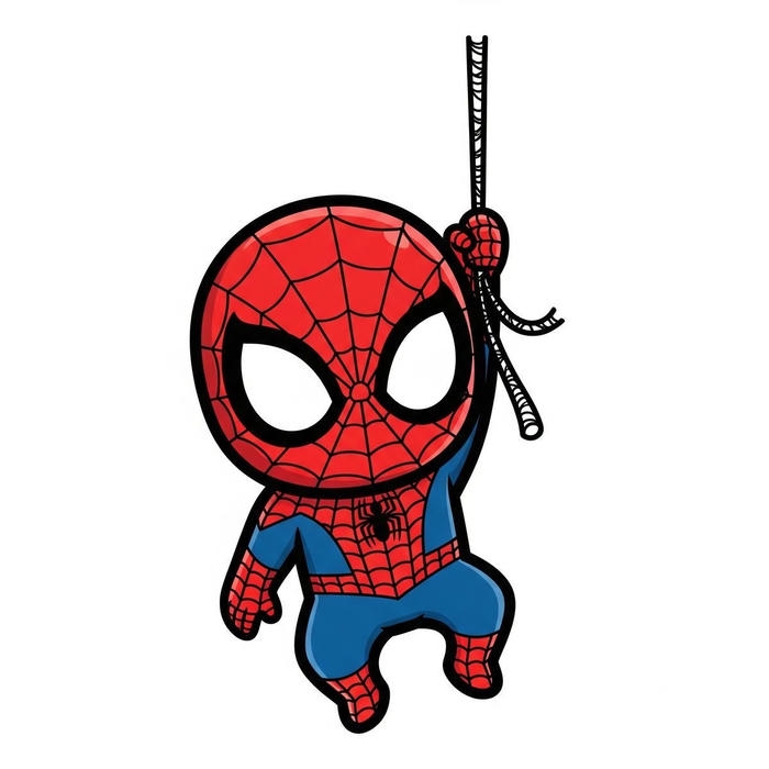 ảnh spider man chibi thân hình thu gọn rõ rệt