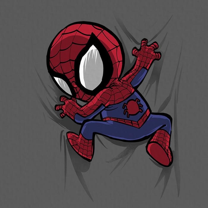 ảnh spider man chibi trạng thái sẵn sàng di chuyển