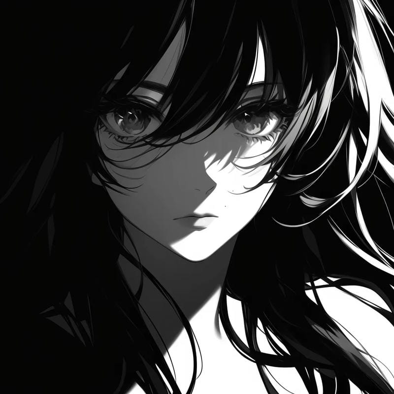 avatar anime nữ ngầu lạnh lùng thiết kế sắc nét