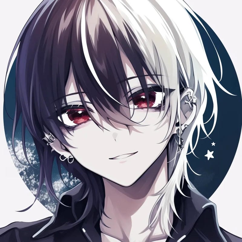 avatar anime nữ tông màu tối lạnh