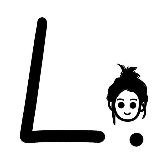 avatar chữ l nền sáng tinh giản