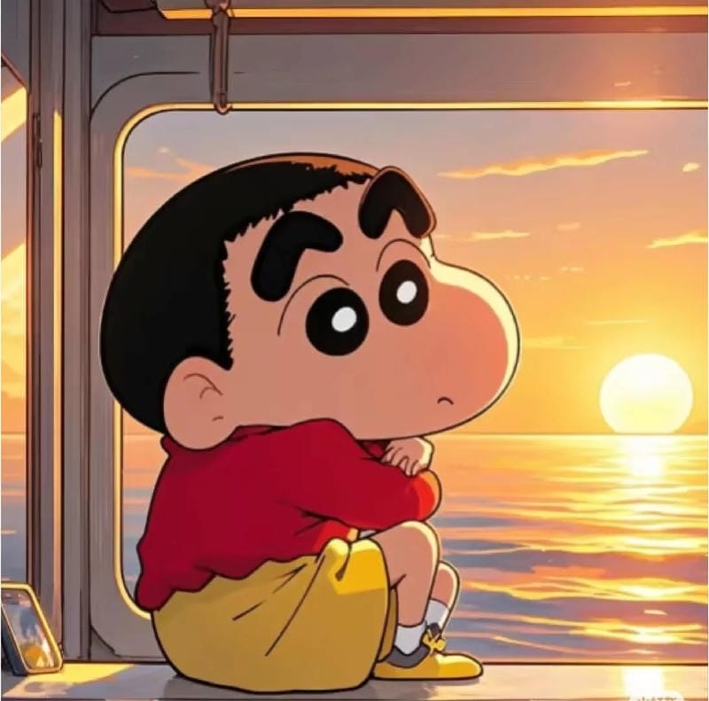 avatar shin cậu bé bút chì tạo hình vui vẻ