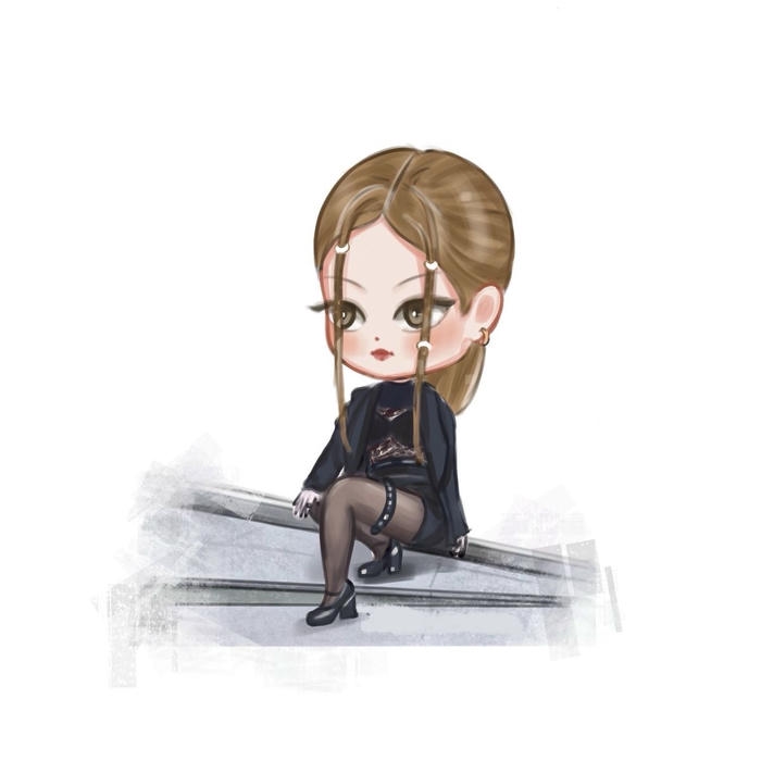 bức ảnh jennie chibi dùng cho fanart