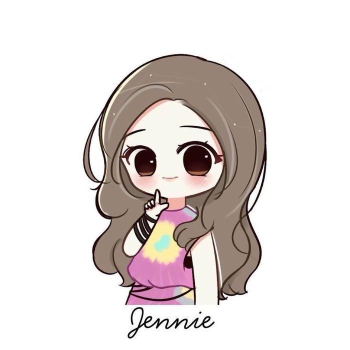 bức ảnh jennie chibi dùng cho thiết kế web
