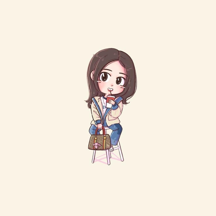 bức ảnh jisoo chibi biểu lộ thân thiện nhẹ nhàng
