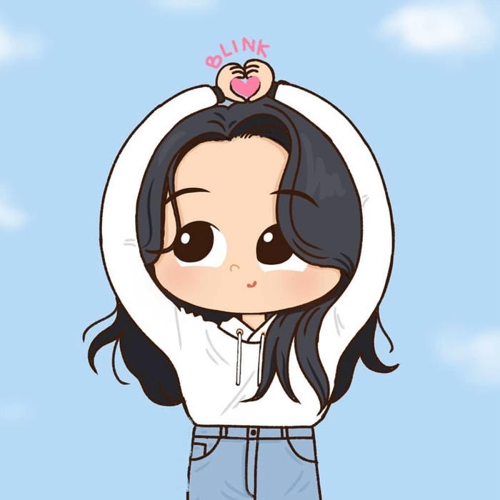 bức ảnh jisoo chibi phong dáng mềm mại dễ chịu