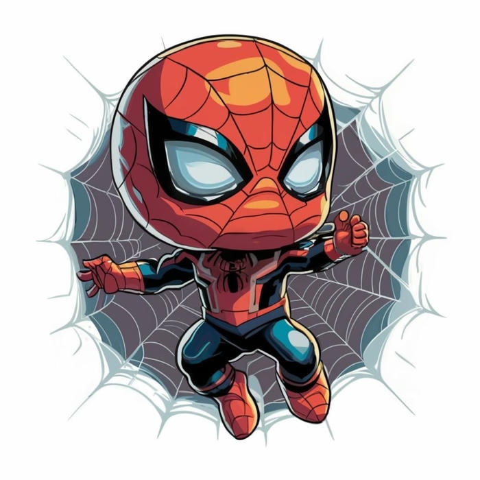 bức ảnh spider man chibi hình tượng người nhện quen thuộc