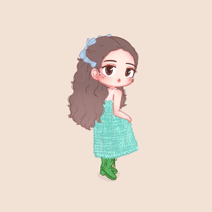 bức hình jisoo chibi cảm giác gần gũi dễ mến