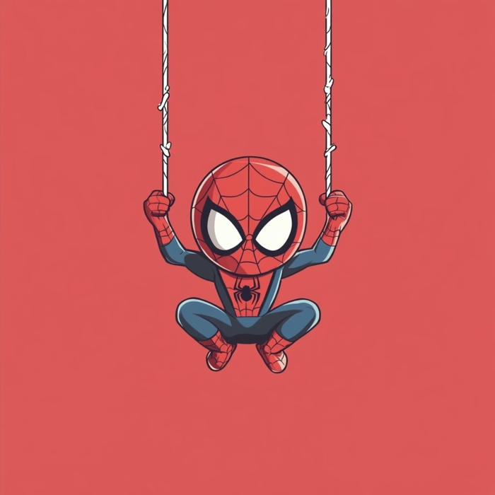 bức hình spider man chibi diện mạo siêu anh hùng