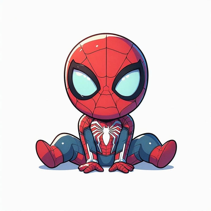 bức hình spider man chibi tổng thể dễ phân biệt