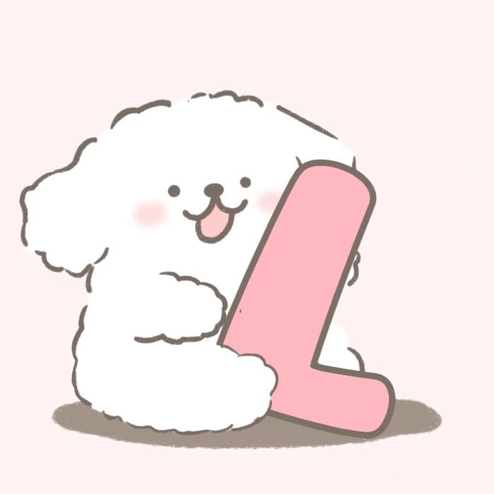 chữ l avatar phong cách tối giản